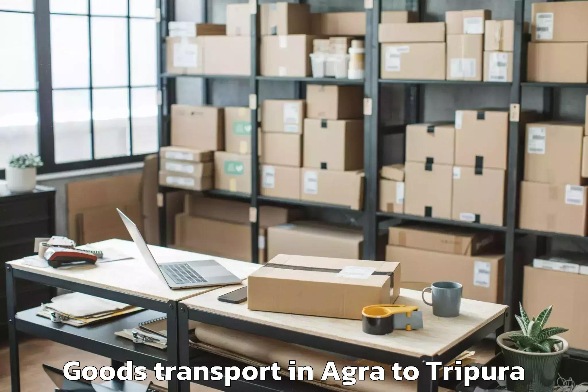 Book Agra to Gournagar Goods Transport